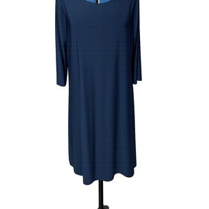 Attitudes by Renee Navy Blue 3/4 Sleeve Stretch Dress – Size 1X